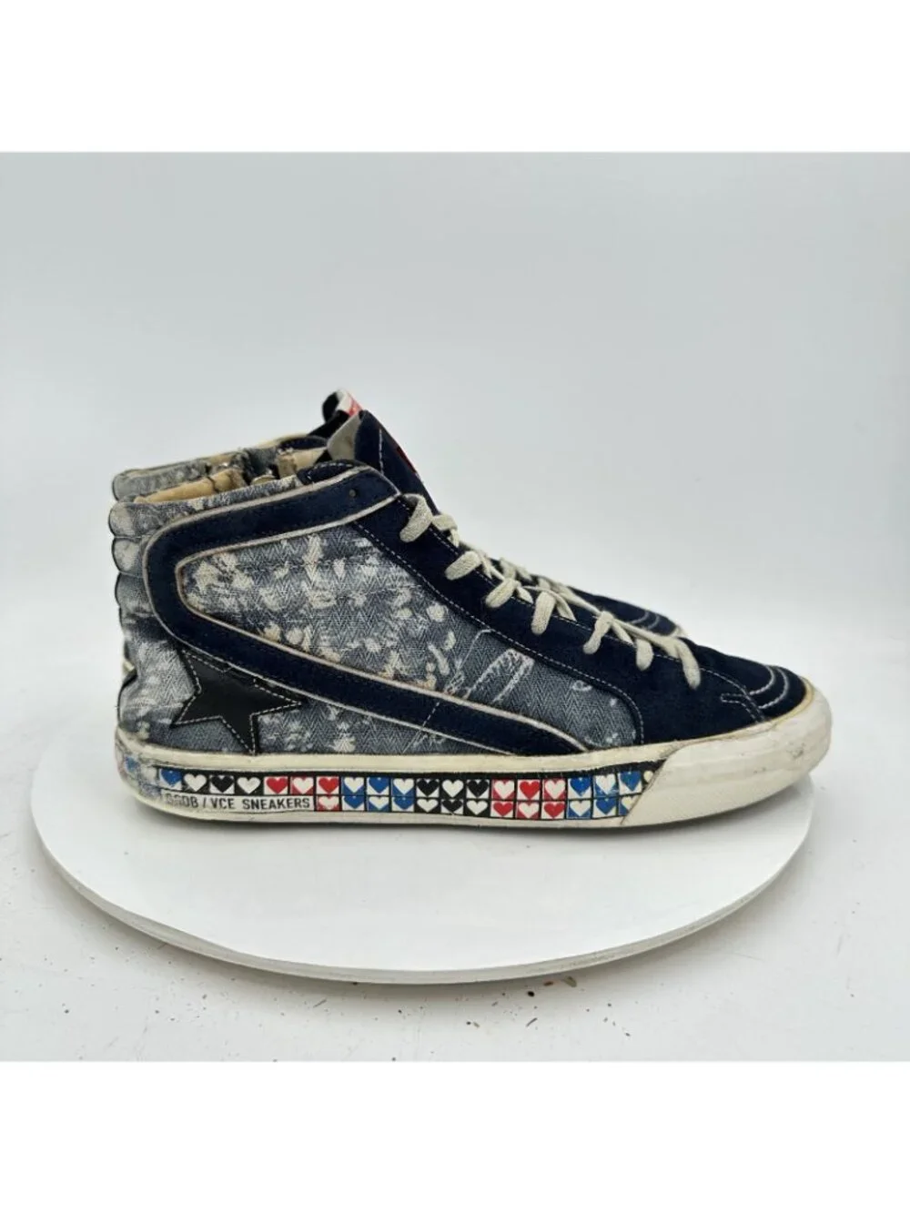 Golden Goose SLIDE Slip On EU 41 Womens 10 Denim Casual Shoes - Picture 8 of 11